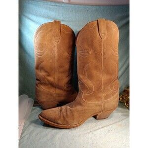 Vintage Acme tan suede boots 10.5D 4661 049